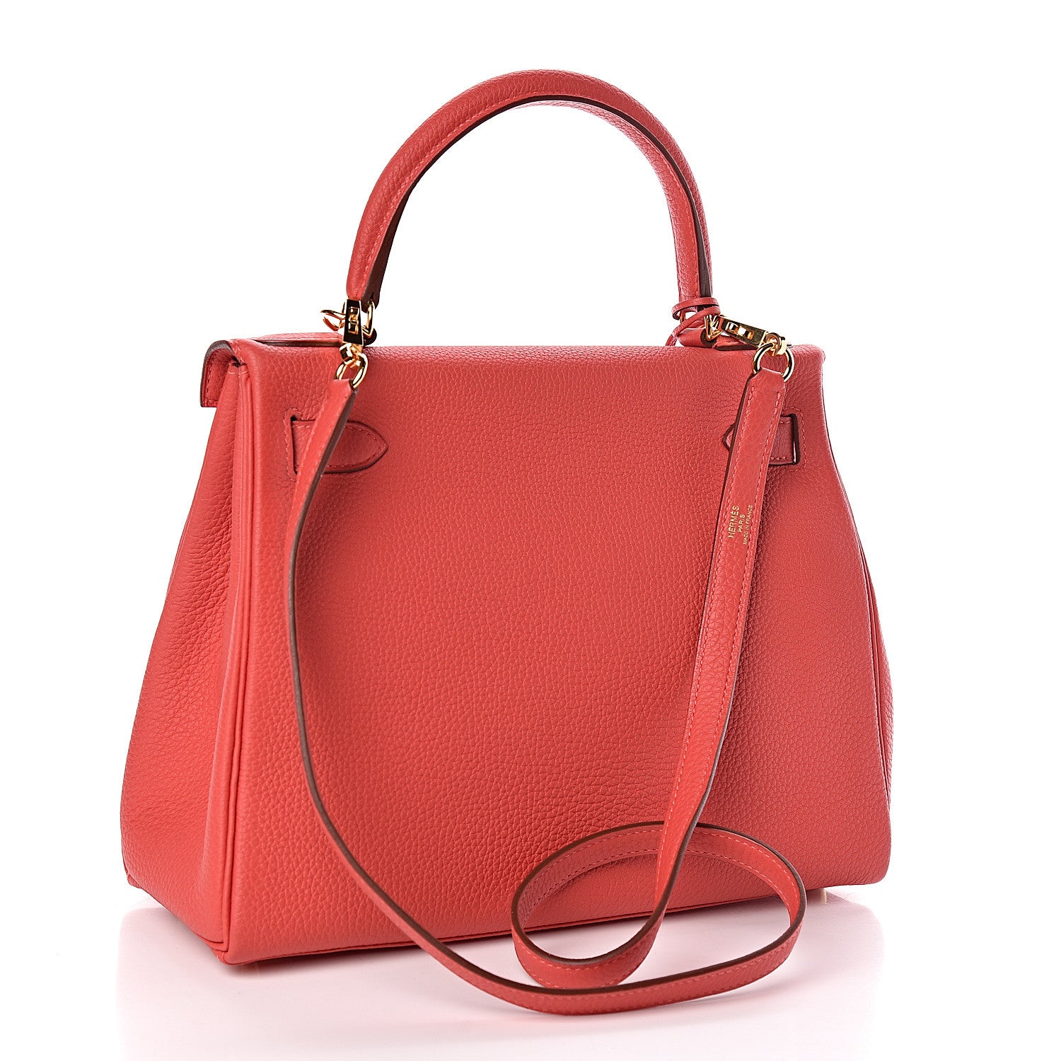 Hermes Togo Kelly Retourne 28 Rouge Pivoine 3 of 35