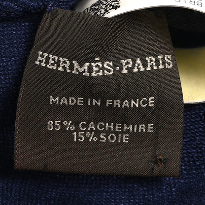 Hermes Cashmere Silk New Libris Stole Bleu De Chine 3 of 3