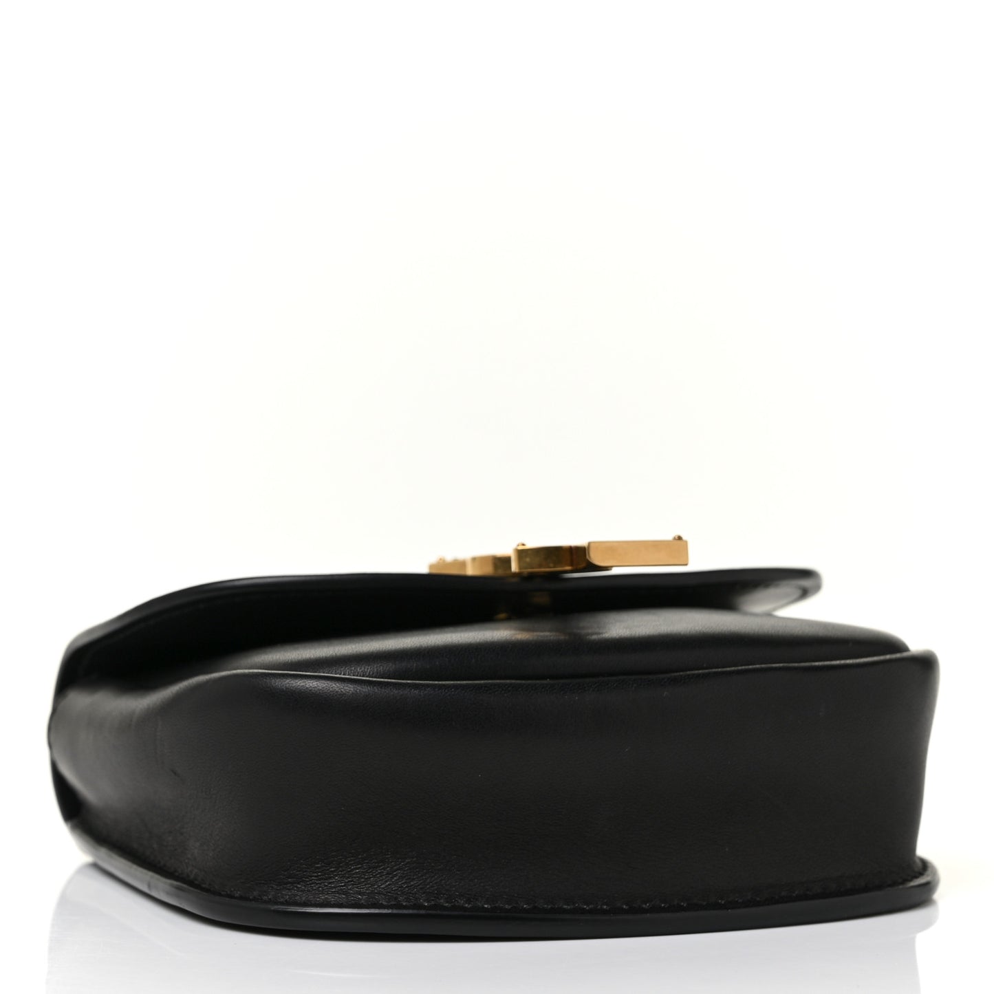 Smooth Calfskin Mini Classic Monogram Kaia Satchel Black