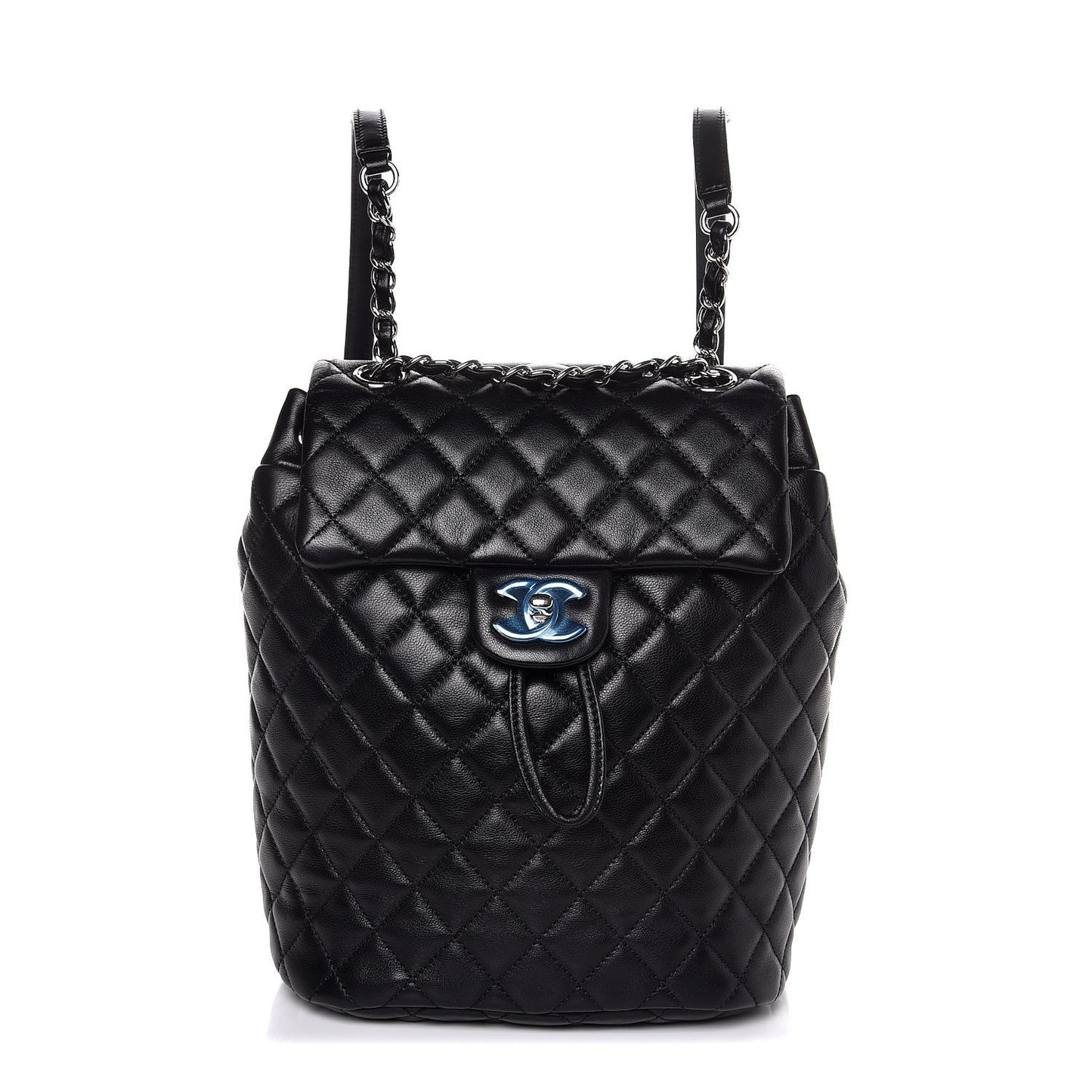 Calfskin Quilted Small Urban Spirit Backpack Black