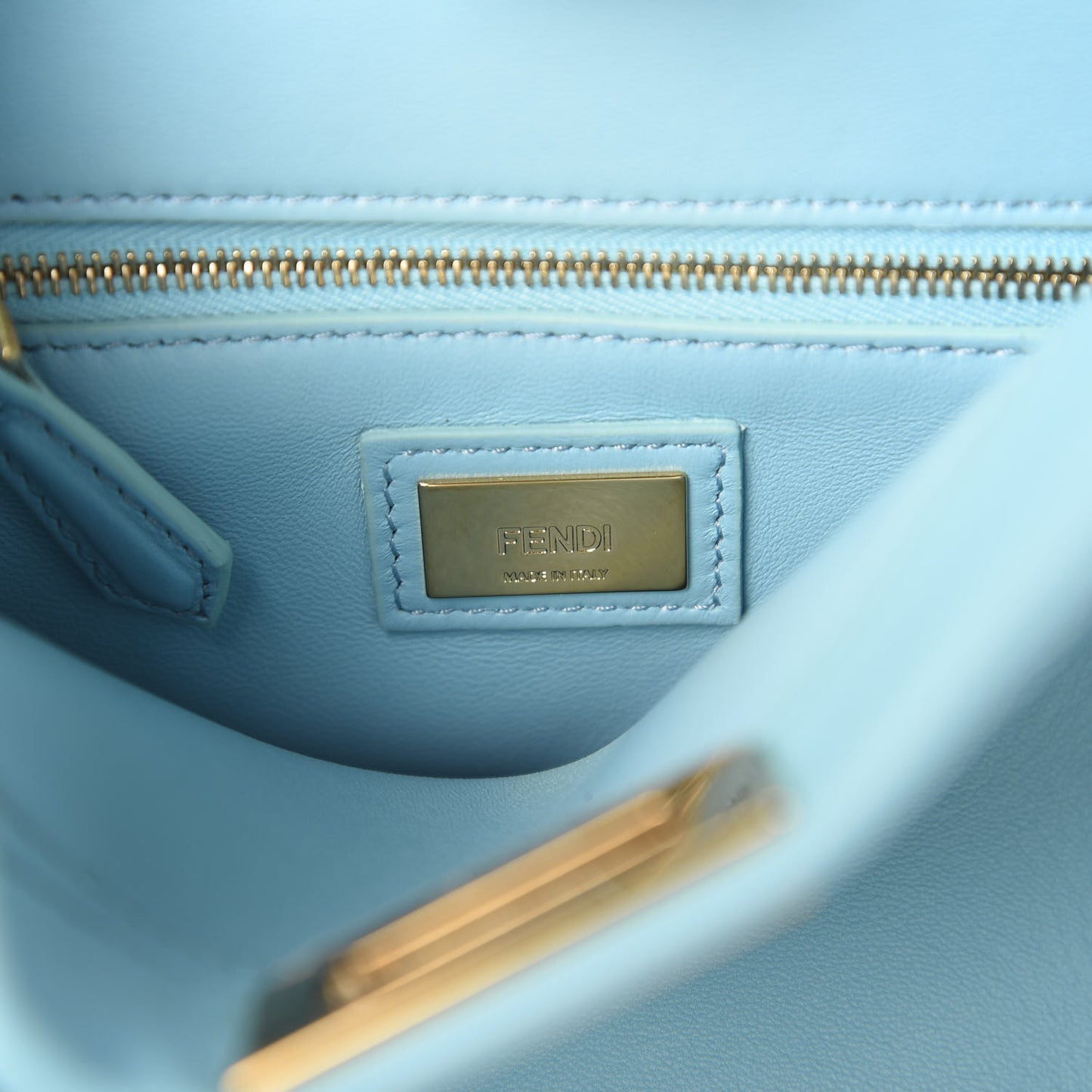 Nappa Lace Up Mini Peekaboo Iconic Satchel Turchese