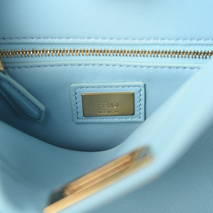 Fendi Nappa Lace Up Mini Peekaboo Iconic Satchel Turchese 7 of 10