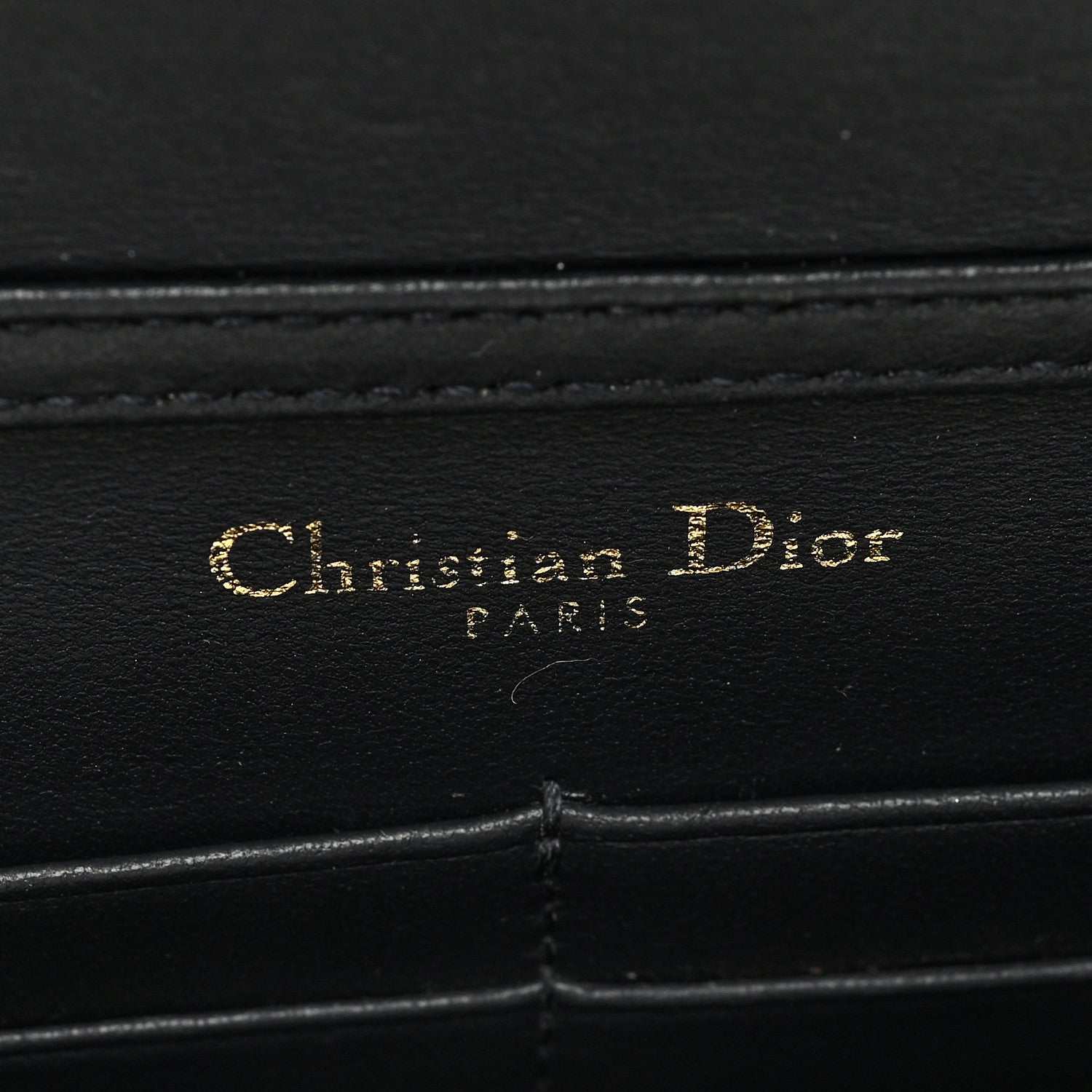 Christian Dior Metallic Patent Micro-Cannage Diorama Wallet on Chain Pouch Gold 6 of 9