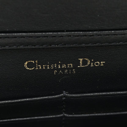 Christian Dior Metallic Patent Micro-Cannage Diorama Wallet on Chain Pouch Gold 6 of 9