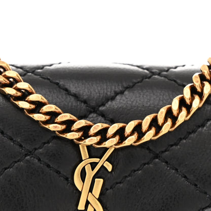 Saint Laurent Lambskin Quilted Micro Gaby Bag Black 9 of 12