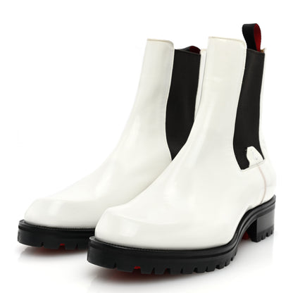 Christian Louboutin Calfskin Abrasivato Mens Motok Flat Boots 42.5 White 2 of 7