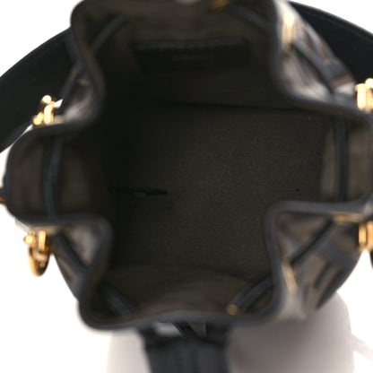 Fendi Vitello Liberty F is Fendi Bi-Color FF 1974 Embossed Mini Mon Tresor Bucket Bag Maya Black 4 of 8