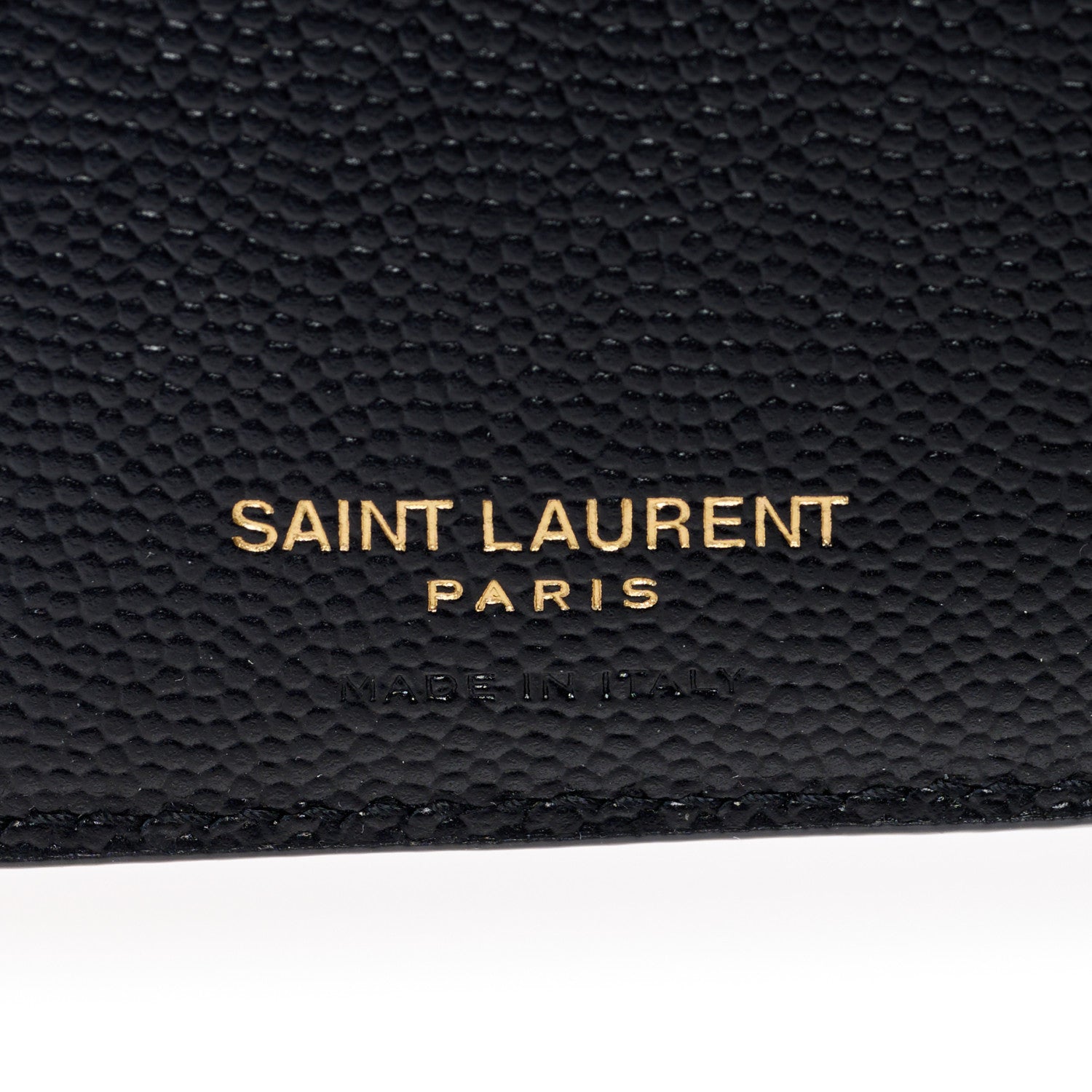Saint Laurent Grain De Poudre Matelasse Chevron Monogram Zipped Two-Part Wallet Black 6 of 6