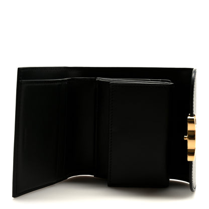 Celine Shiny Smooth Lambskin Small Triomphe Wallet Black 6 of 10