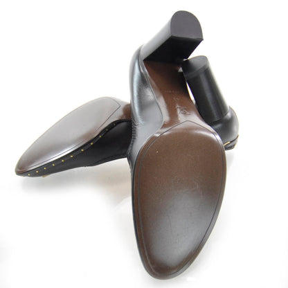Louis Vuitton Leather Bow Heels 40 Black 4 of 6
