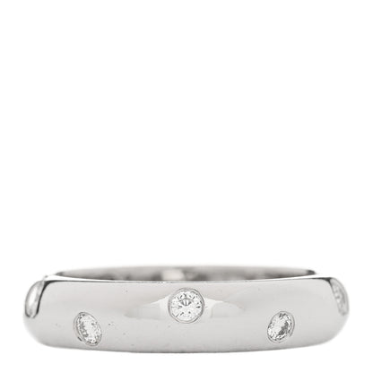 Tiffany Platinum Diamond 4mm Etoile Band Ring 51 5.75 1 of 5