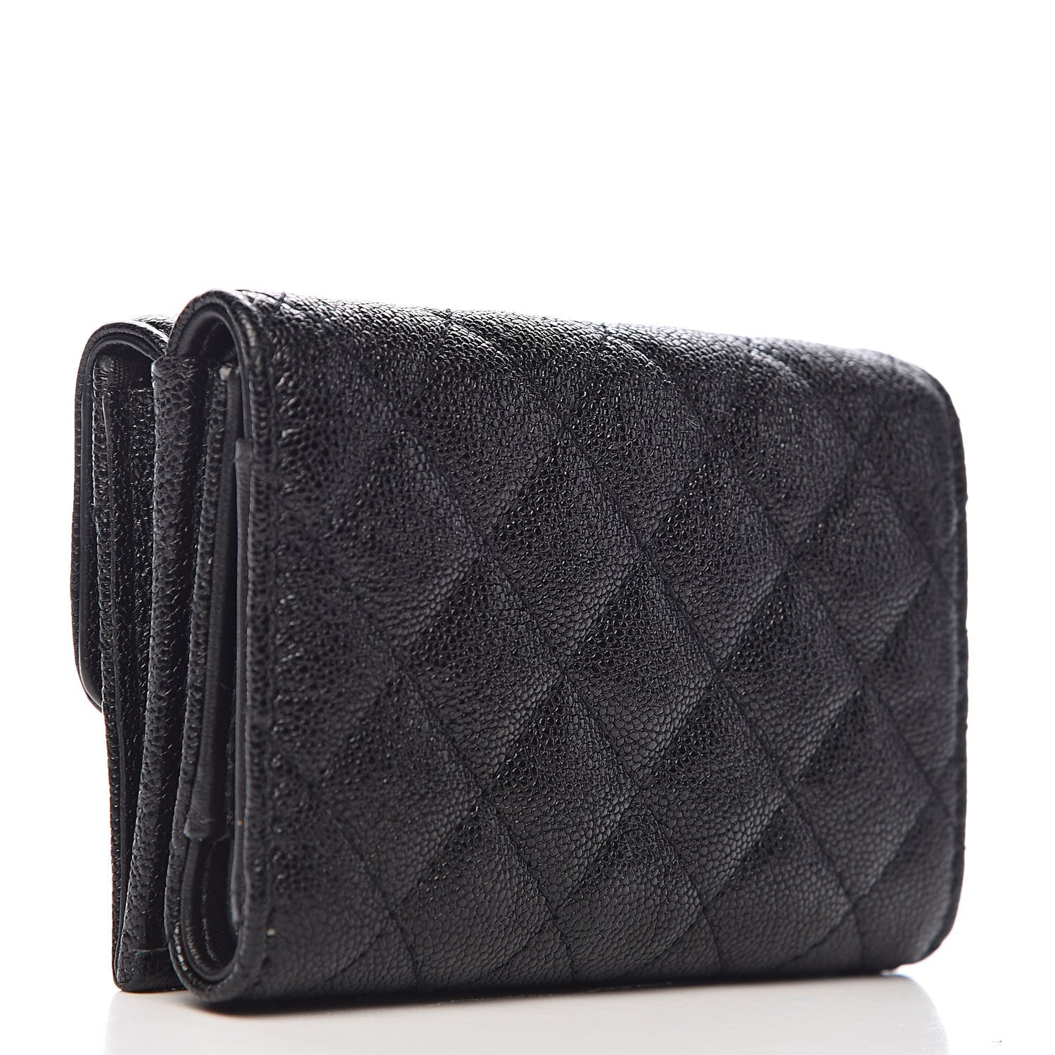 Chanel Caviar Quilted Small Boy Flap Wallet Black 3 of 8
