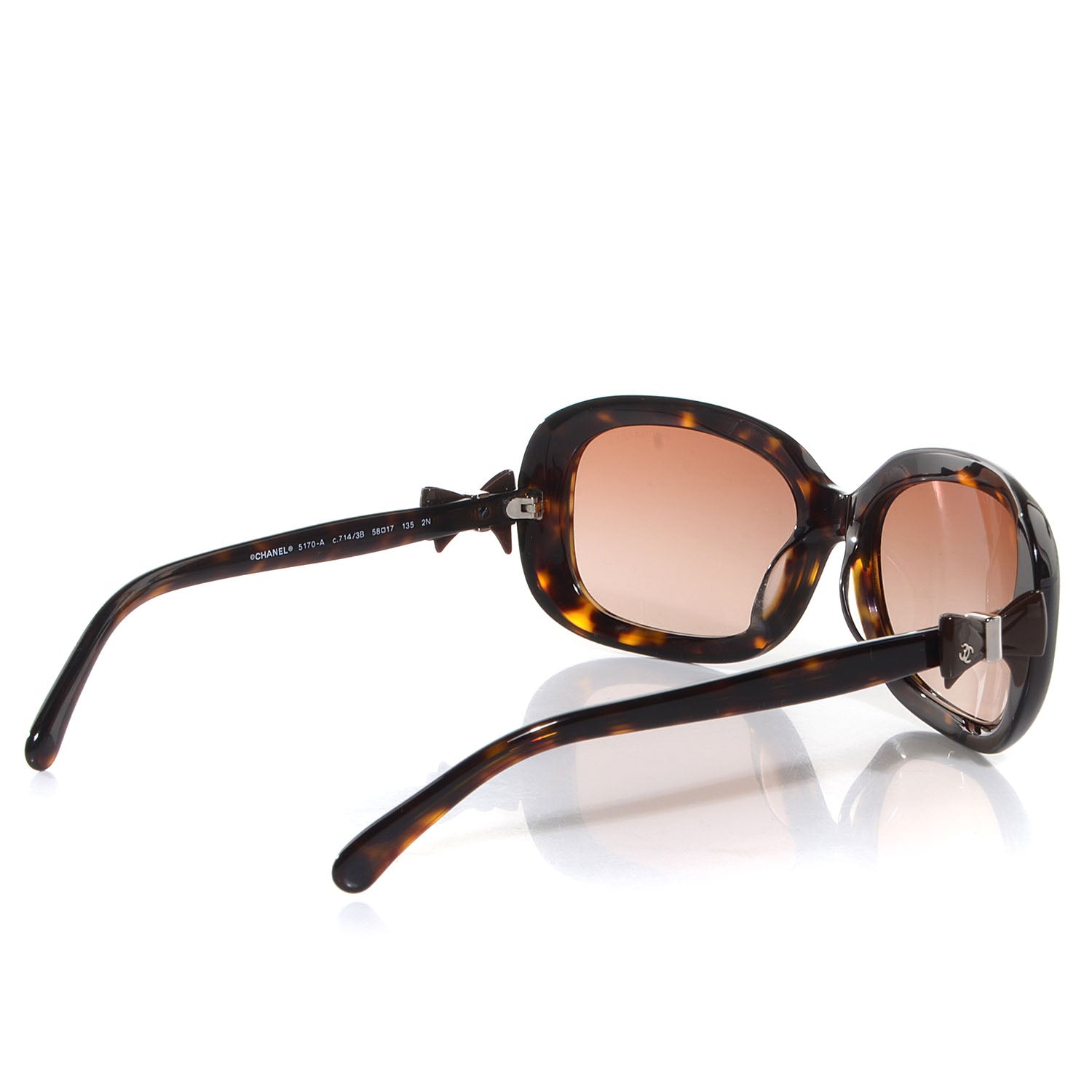 Chanel Tortoise CC Bow Sunglasses 5170-A 2 of 5