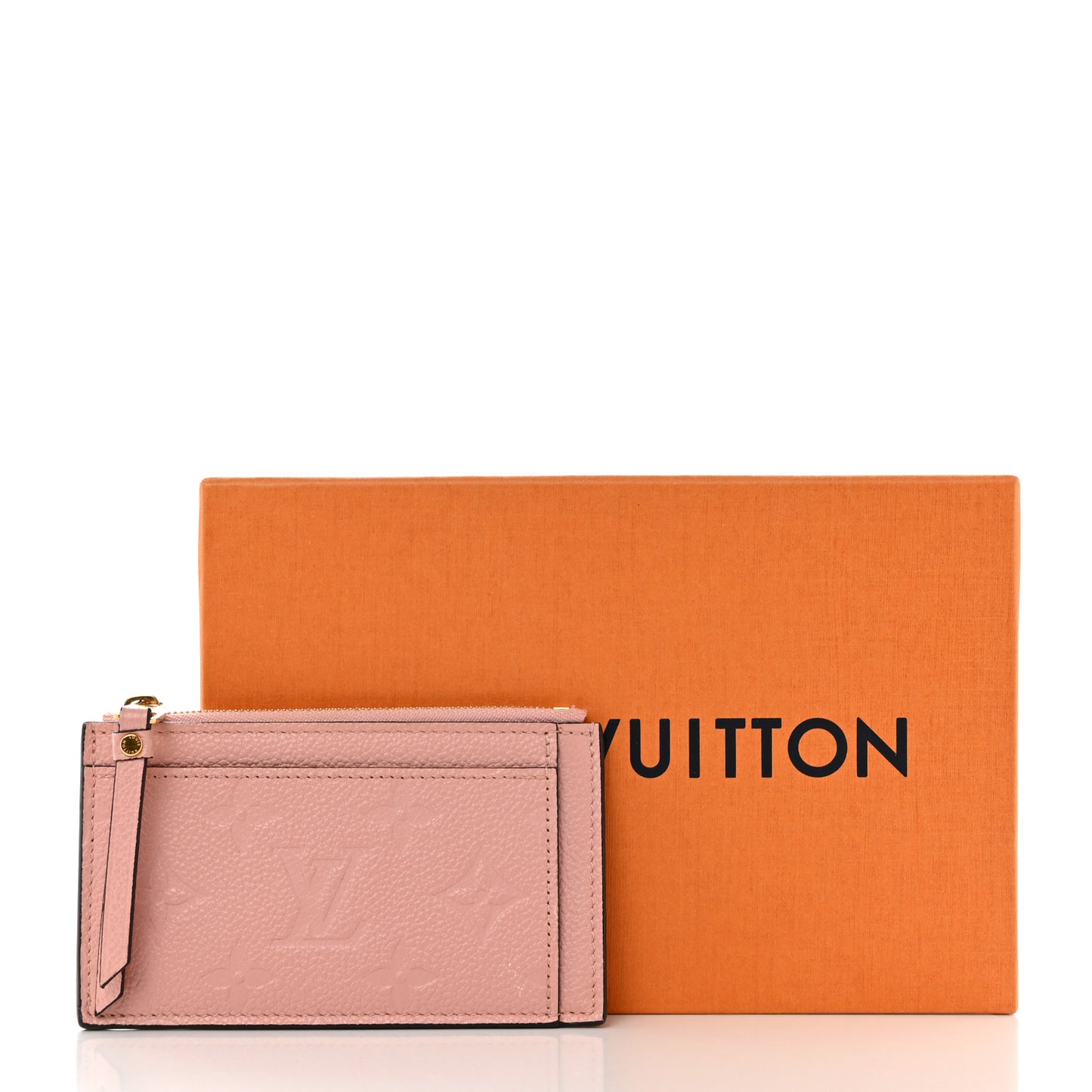 Empreinte Zipper Card Holder Rose Poudre