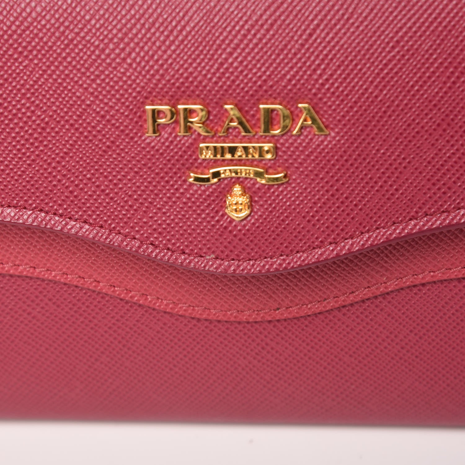 Prada Saffiano Wave Continental Flap Wallet Ibisco Peonia 8 of 10