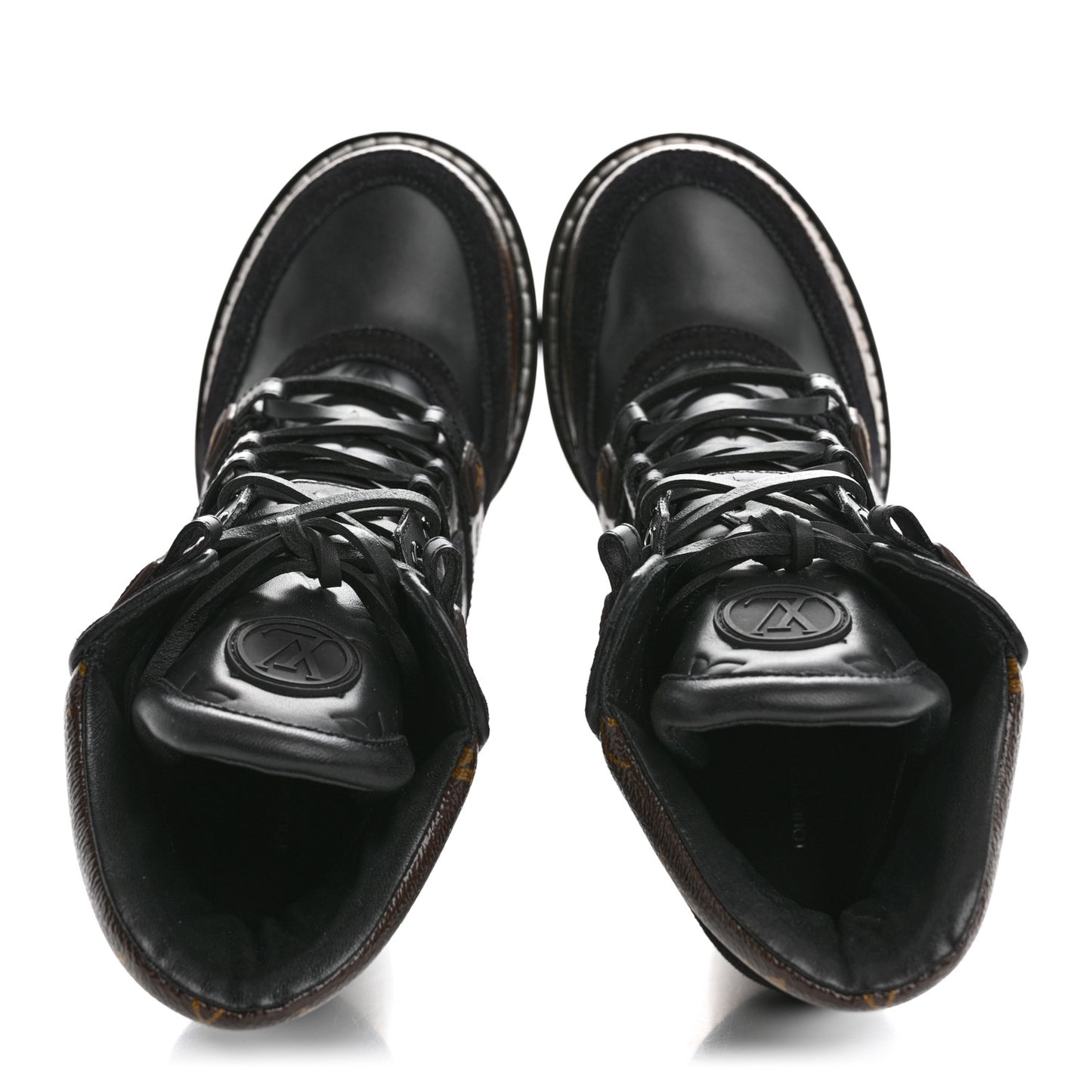 Suede Calfskin Monogram Star Trail Ankle Boots 39 Black