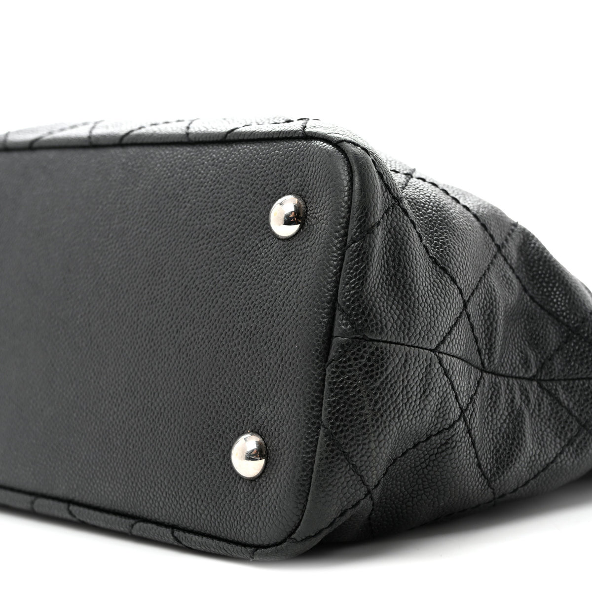 Chanel Grained Calfskin Quilted Small Daily Shopping Tote Black 9 of 15