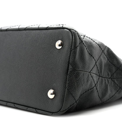 Chanel Grained Calfskin Quilted Small Daily Shopping Tote Black 9 of 15