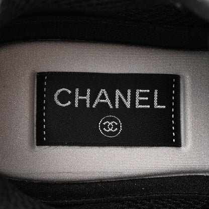 Chanel Nylon Suede Calfskin CC Sneakers 40 Black 8 of 11