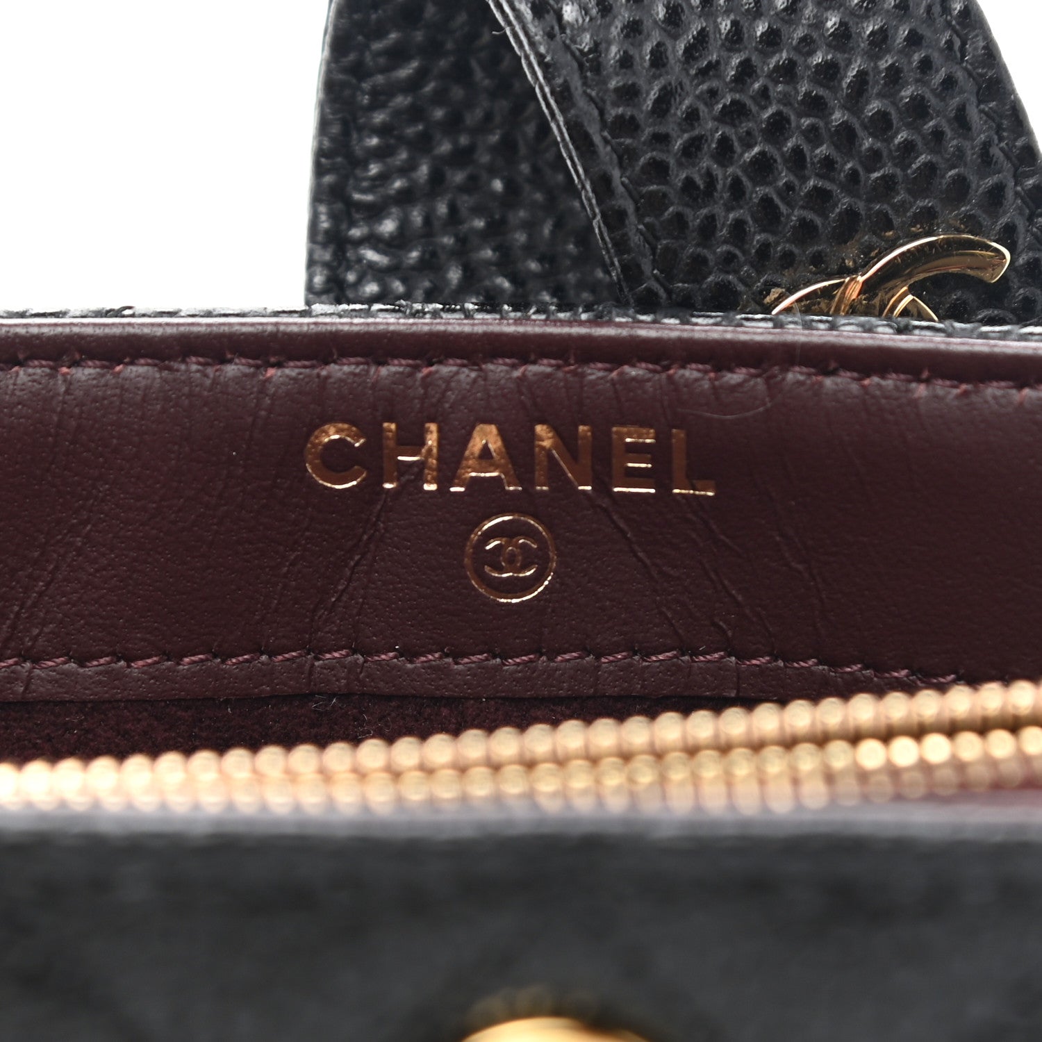 Chanel Caviar Quilted Mini Phone Holder Clutch Black 6 of 8