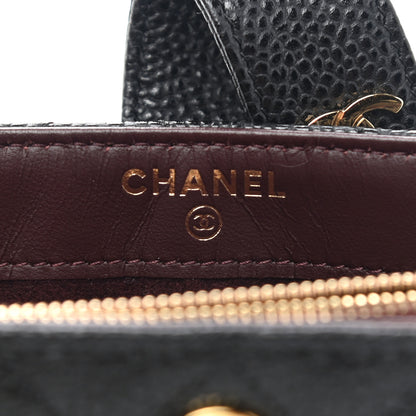Chanel Caviar Quilted Mini Phone Holder Clutch Black 6 of 8