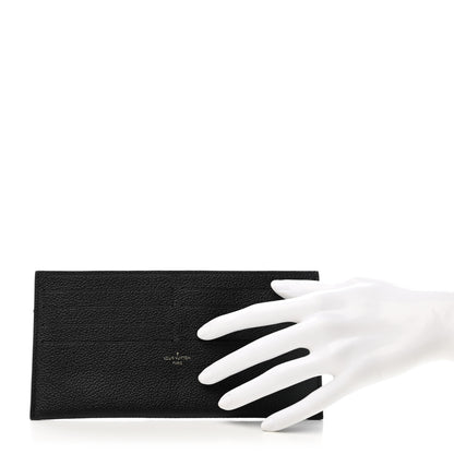 Louis Vuitton Calfskin Felicie Chain Wallet Card Holder Insert Black 2 of 6
