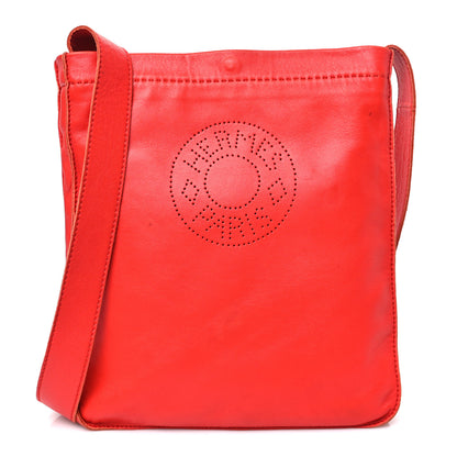 Hermes Lambskin Clou De Selle Pouch Rouge 1 of 11