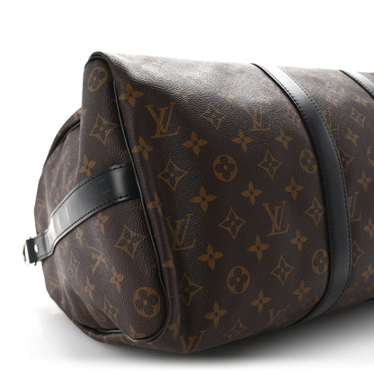 Louis Vuitton Monogram Macassar Keepall Bandouliere 45 7 of 8
