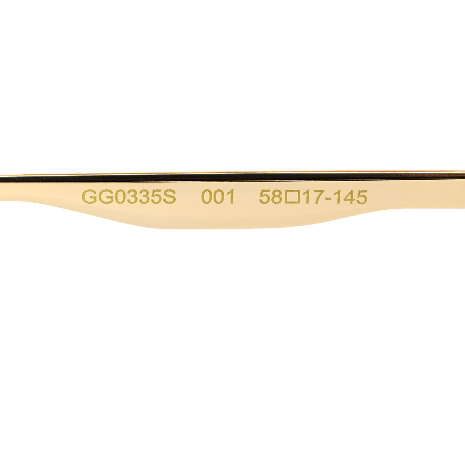 Gucci Square Aviator Sunglasses GG0335S Gold 5 of 8