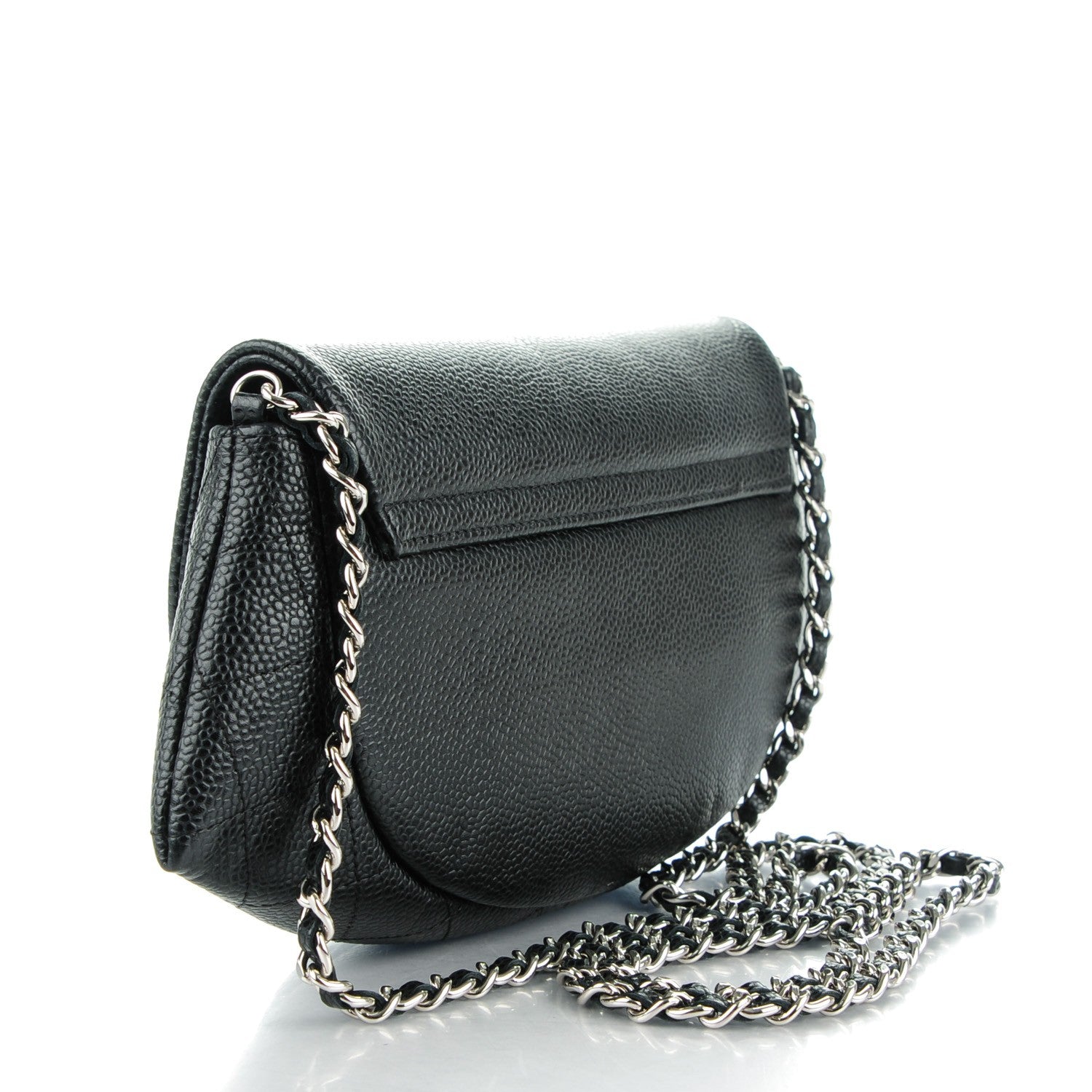 Chanel Caviar Half Moon Wallet On Chain WOC Black 3 of 8