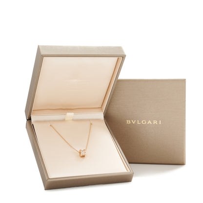 Bulgari 18K Rose Gold Diamond Small B.Zero1 Pave Pendant Necklace 9 of 9