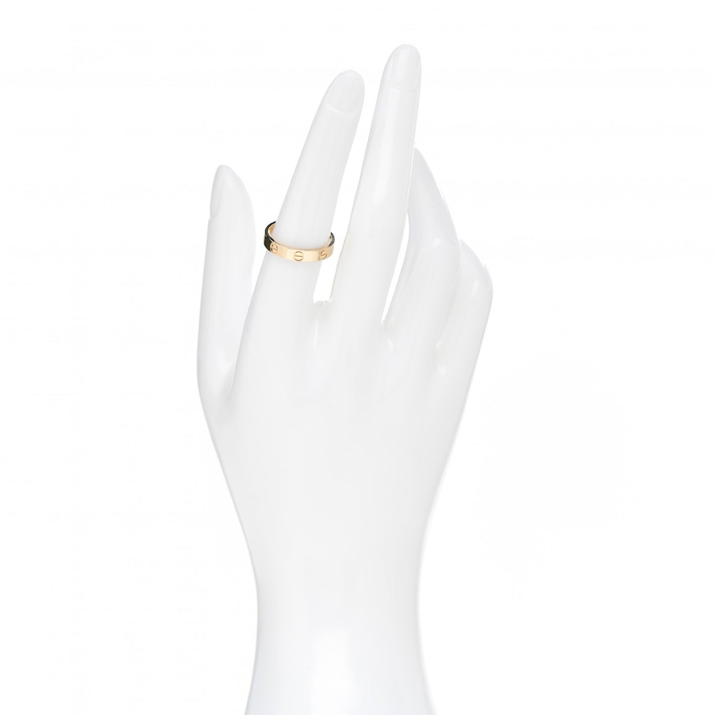 18K Yellow Gold 3.5mm LOVE Wedding Band Ring 54 6.75