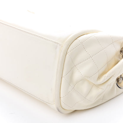 Chanel Lambskin CC Kiss Lock Accordion Bag White 8 of 16