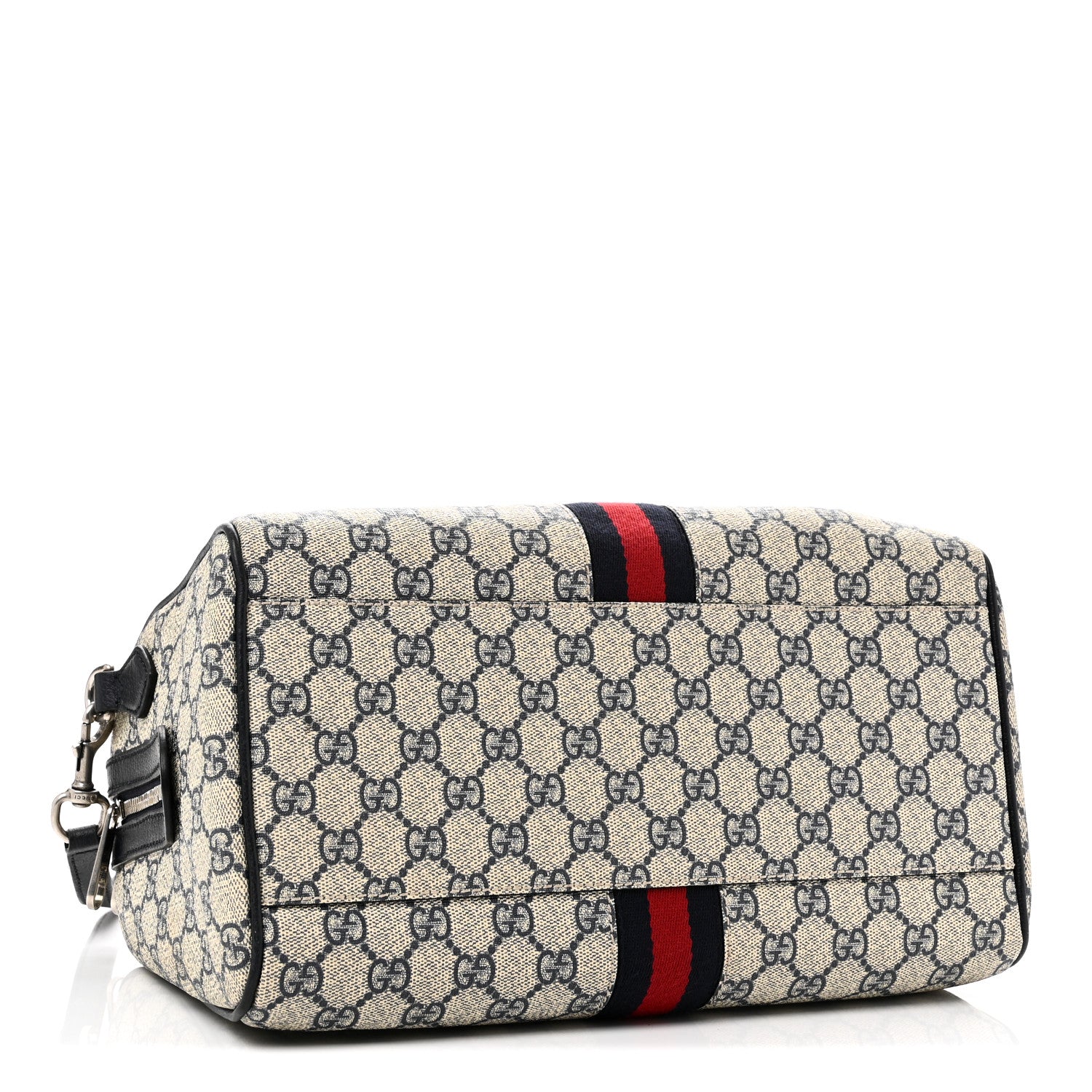 Gucci GG Supreme Monogram Web Medium Ophidia Top Handle Bag Beige Blue 4 of 11