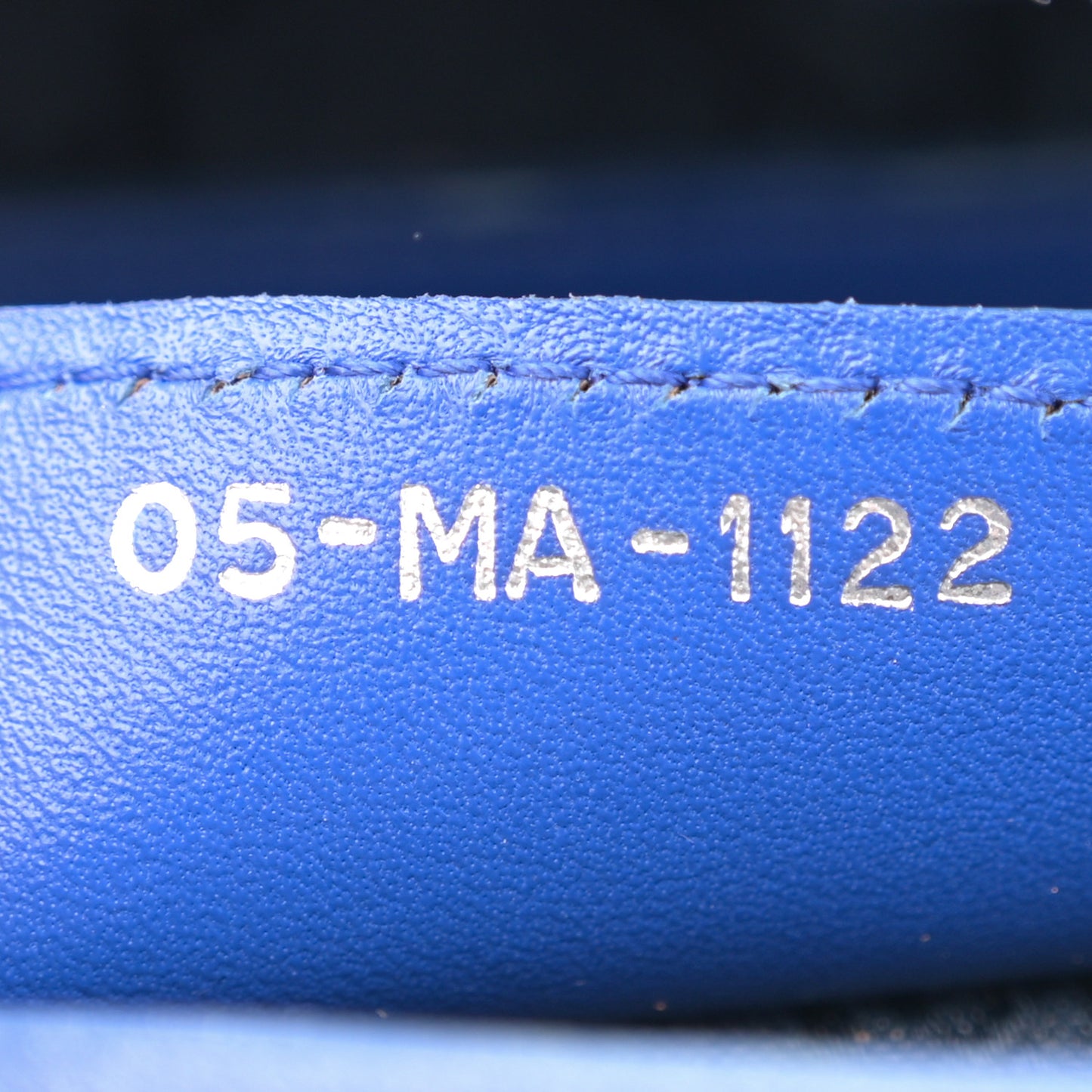 Lambskin Cannage Medium Lady Dior Blue Persan