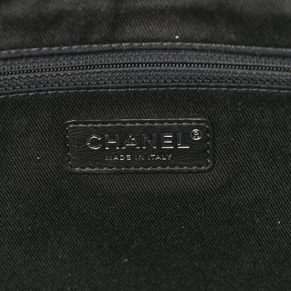 Chanel Woven Straw Raffia Logo Tote Blue Beige 8 of 11