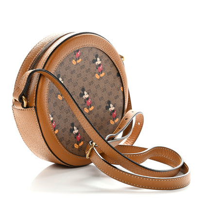 Gucci X DISNEY Mini Vintage GG Supreme Monogram Mickey Mouse Round Shoulder Bag Beige Vintage Sun Oil 3 of 11