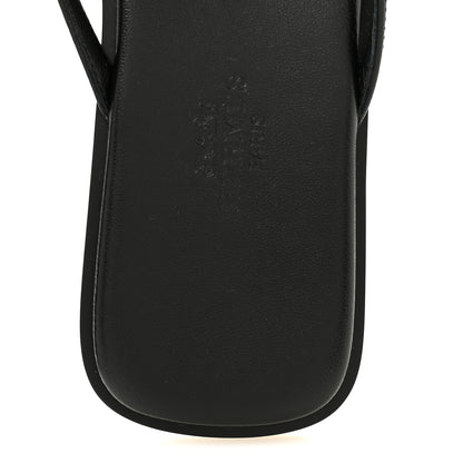 Hermes Calfskin Miss Sandals 36 Black 7 of 9