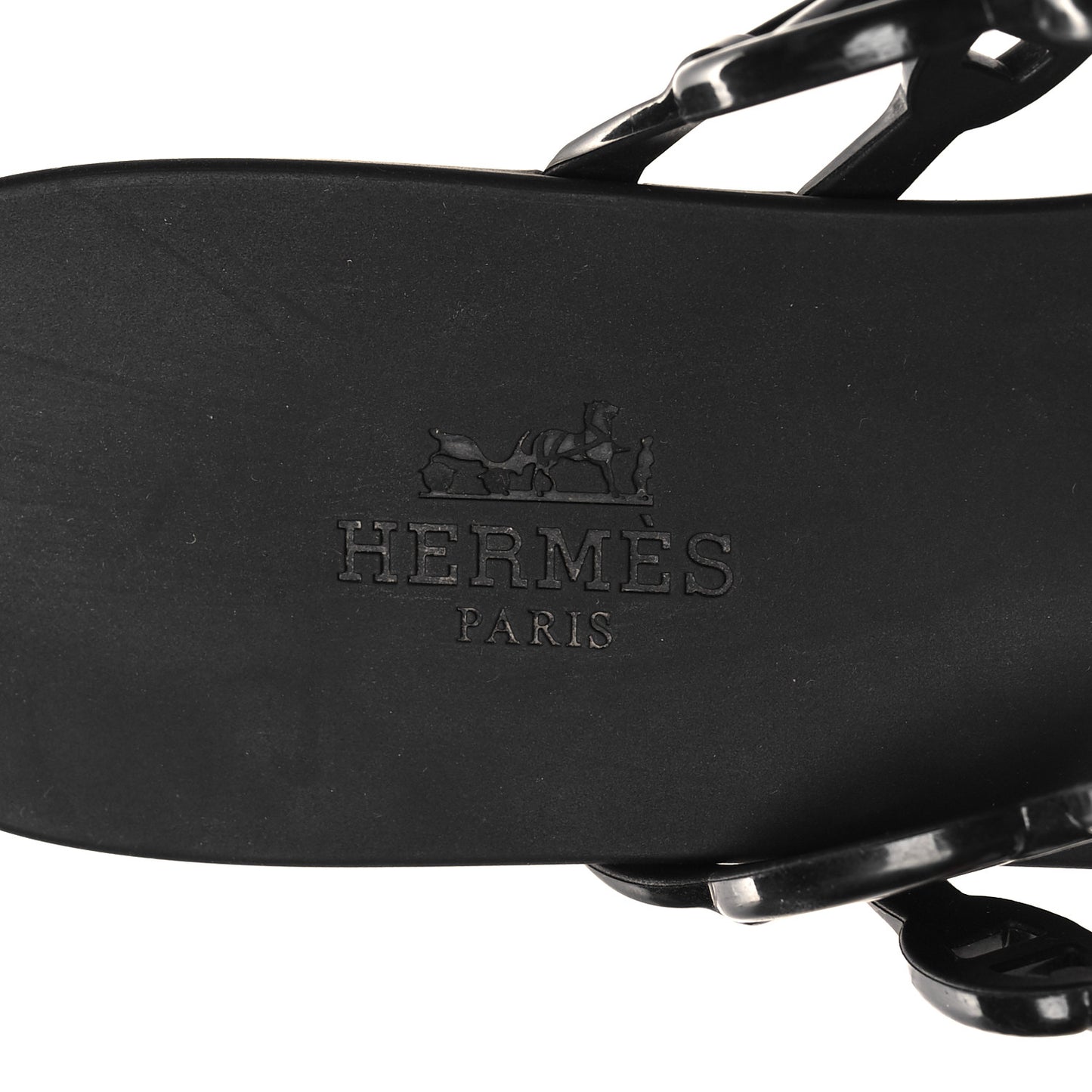 Rubber Chaine d'Ancre Island Sandals 37 Black