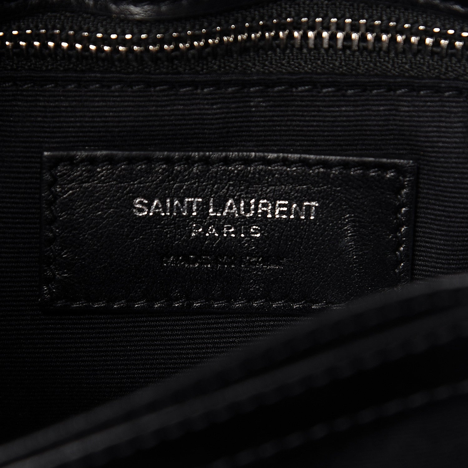 Saint Laurent Calfskin Y Quilted Monogram Toy Loulou Crossbody Bag Black 7 of 11
