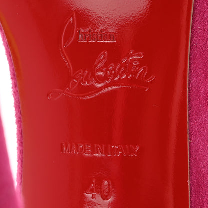 Christian Louboutin Veau Velour Iriza 100 Pumps 40 Rosa 7 of 13