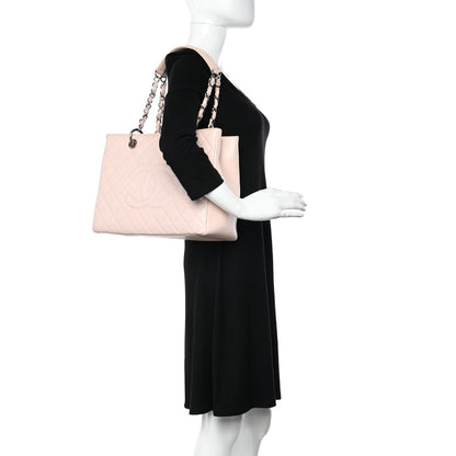 Chanel Caviar Quilted Grand Shopping Tote GST Light Pink 2 of 13