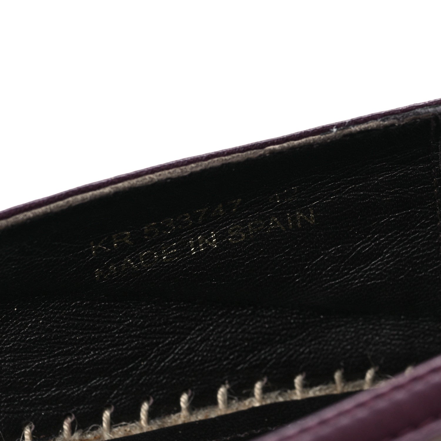 Saint Laurent Nappa Vendome Monogram Espadrilles 42 Barolo 6 of 7