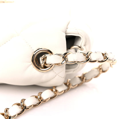 Chanel Calfskin Quilted Mini Square Bubbly Flap White 15 of 16