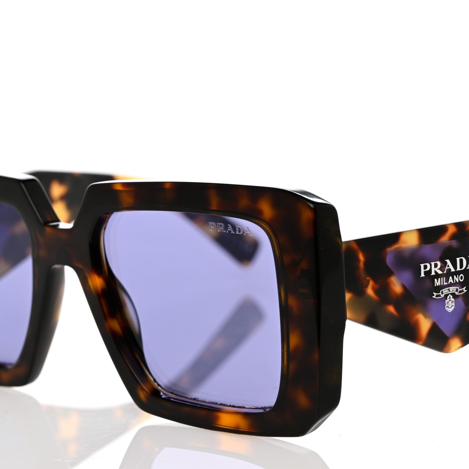 Prada Acetate Symbole Sunglasses SPR 23Y Tortoise 7 of 8