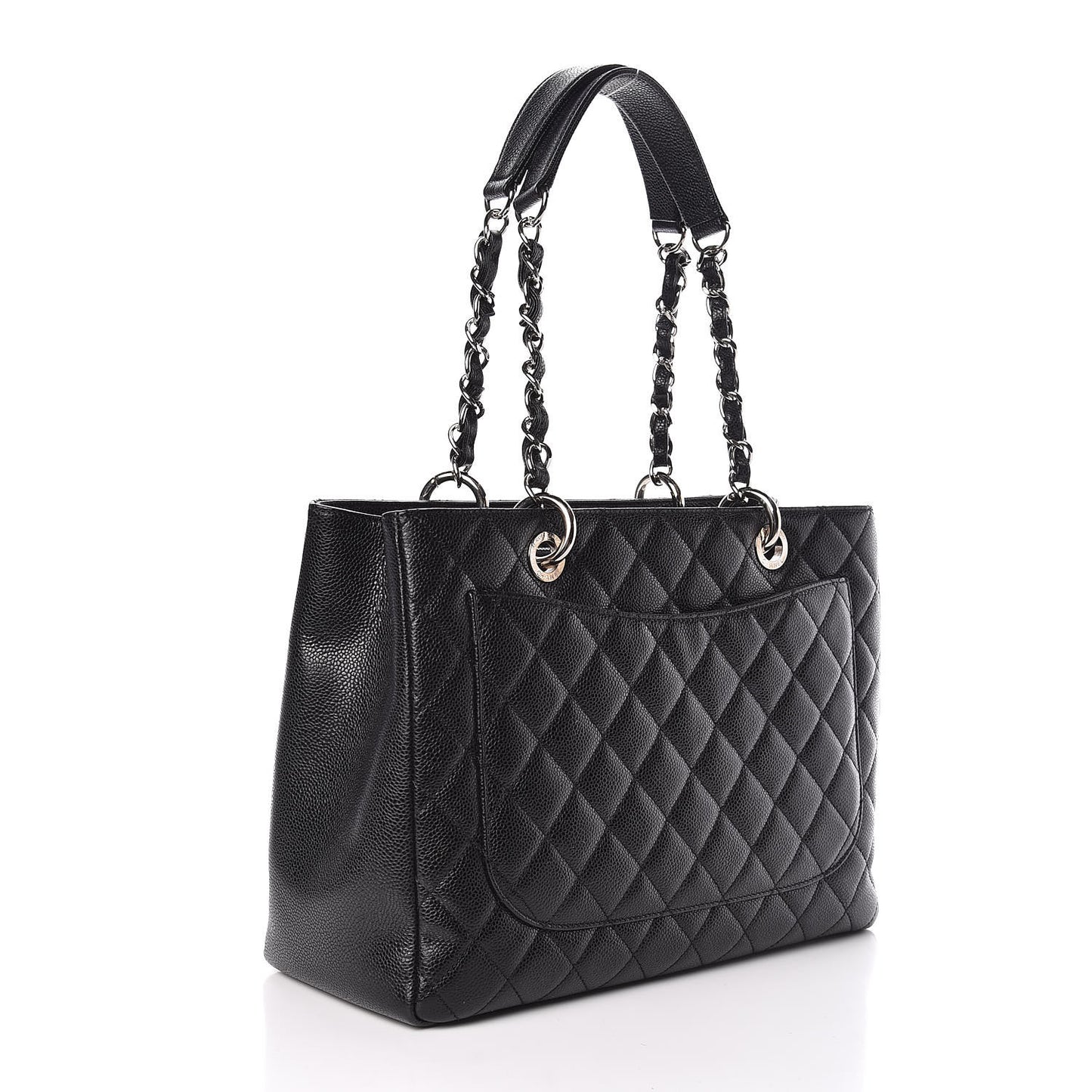 Caviar Quilted Grand Shopping Tote GST Black