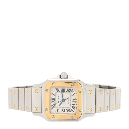 Cartier Stainless Steel 18K Yellow Gold 24mm Santos De Cartier Galbee Automatic Watch 2 of 4
