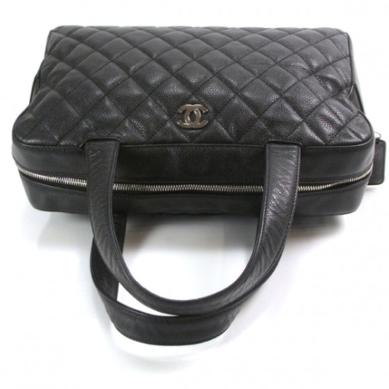 Chanel Caviar Quilted Bowler Tote 6 of 12