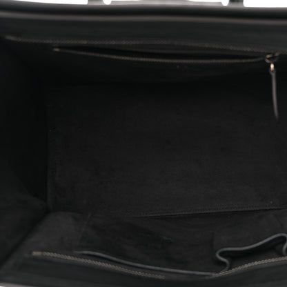 Celine Drummed Calfskin Mini Luggage Black 5 of 9