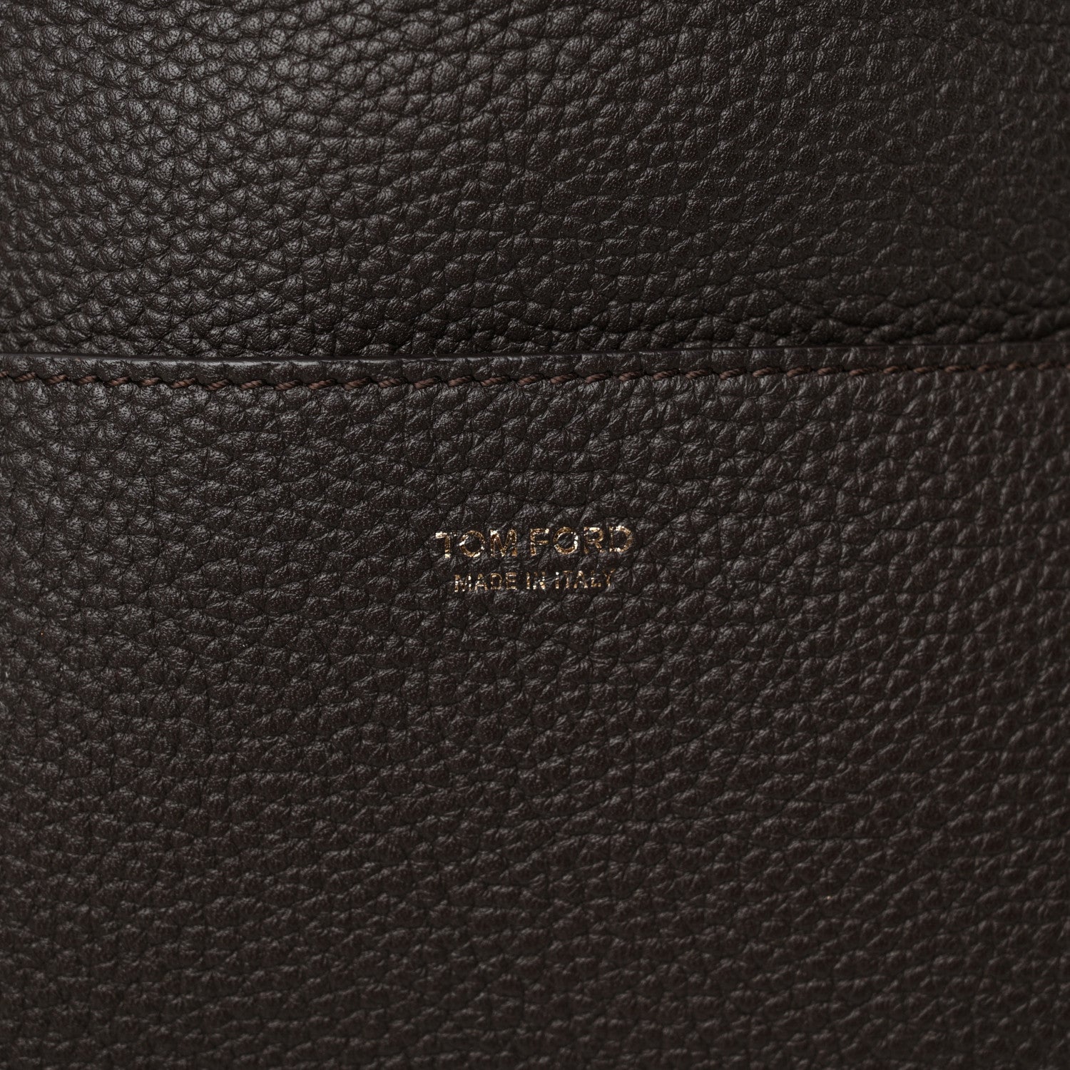 Tom Ford Pebbled Calfskin Large Jennifer Dark Brown 7 of 12